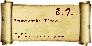 Brunovszki Tímea névjegykártya